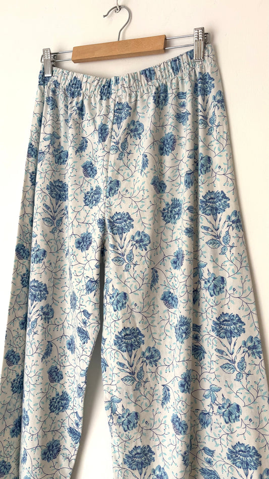 Pantalon Fleurs Bleues - M/L