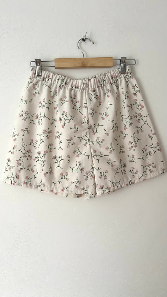 Short Blanc Fleurs - M/L